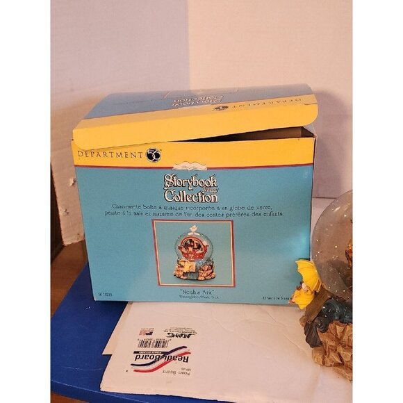 Department Dept 56 Storybook Collection Noah's Ark Water Globe Music Box Retired - Picture 9 of 9